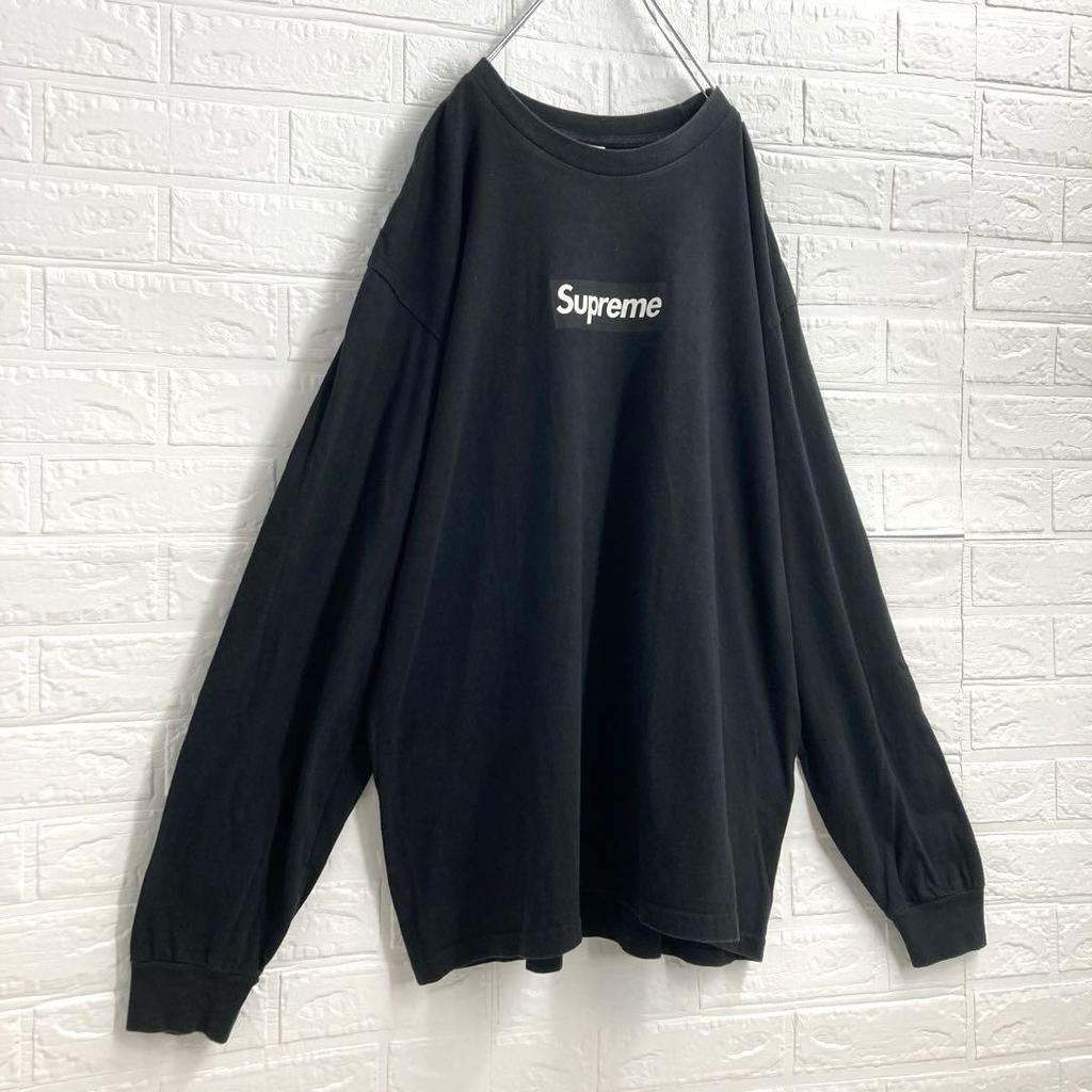[USED] Rare XL Supreme Box Logo Long Sleeve T-Shirt (Black) worn by BTS Jungkook