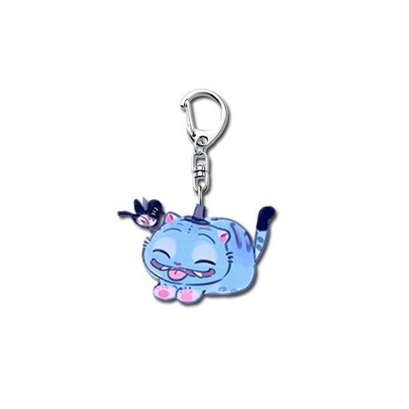 Anime Movie KPop Demon Hunters Derpy Tiger Acrylic Double-Sided Keychains Keyring Phone Chain Accessories Fans Gift