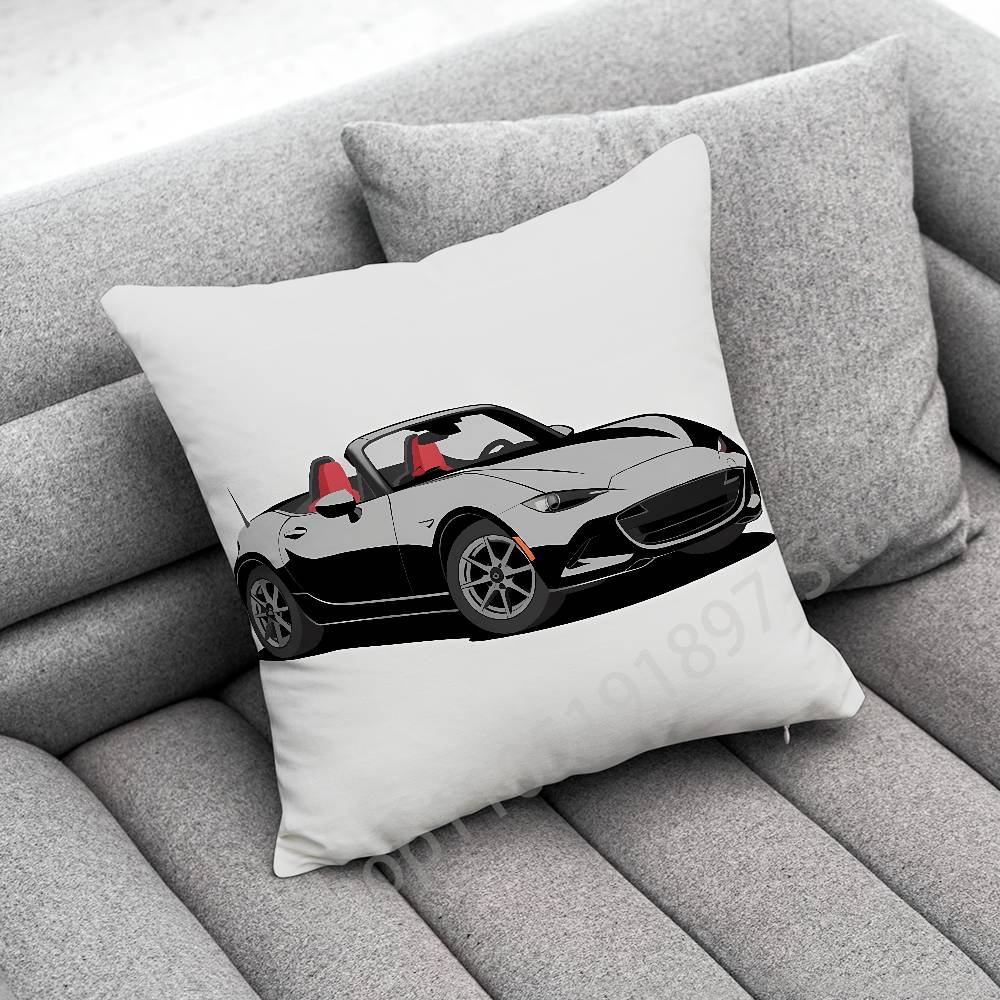 M-Mazda M-MX5 Car Throw Pillow Case For 45x45cm 40x40cm 55x55cm 50x50cm 30x30cm Square Car Pillowcase Shell