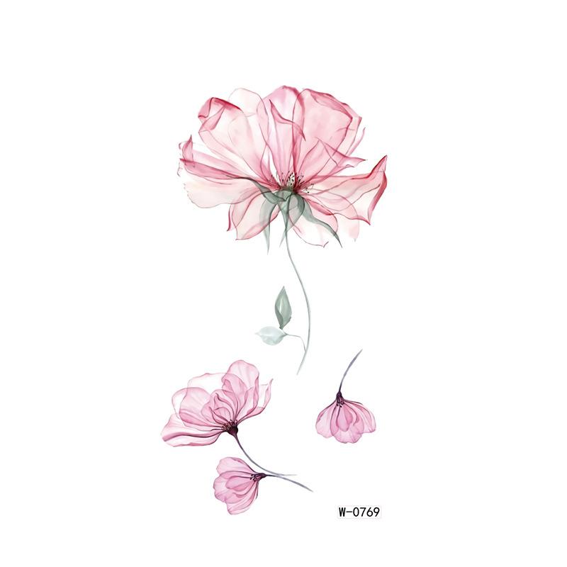Beauty Sticker Cartoon Tattoo Sticker Temporary Waterproof Animation Flower Personalized Flower Arm Tattoo Sticker