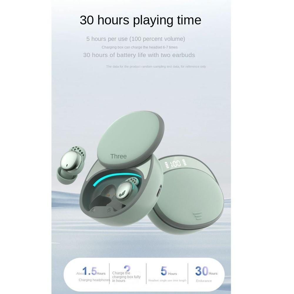 Mini Design Sleep Earbuds LED Power Display Touch Control Noise Blocking Earbuds Comfortable Bluetooth 5.3 Sports Headset