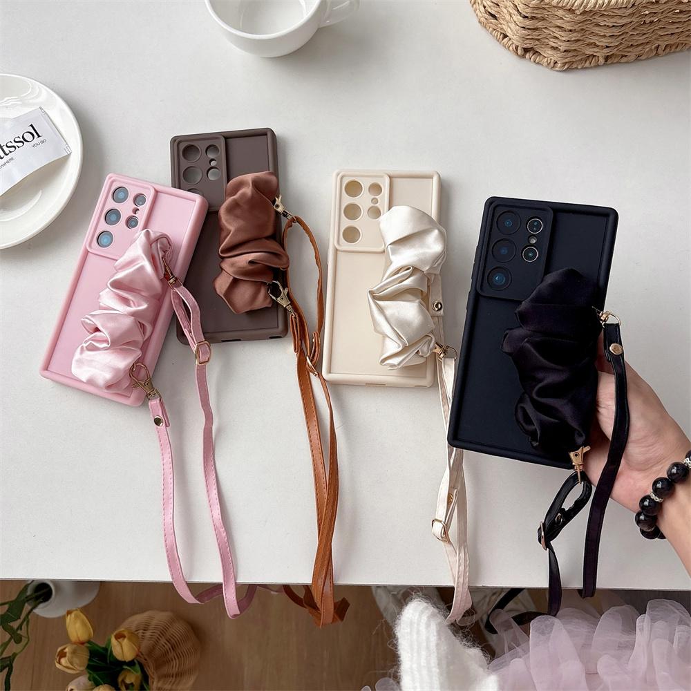 Crossbody Wrist Strap Phone Case for Samsung Galaxy S25 S23 S22 Plus S24 S21 FE Note 20 Ultra A56 A36 A55 A26 A16 A35 A15 5G