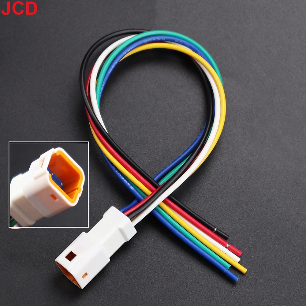 JCD 1pcs 2P 3P 4P 6P 8P 0.6MM Waterproof Wire Connector Plug Male And Female Socket With Cable JST Connectors
