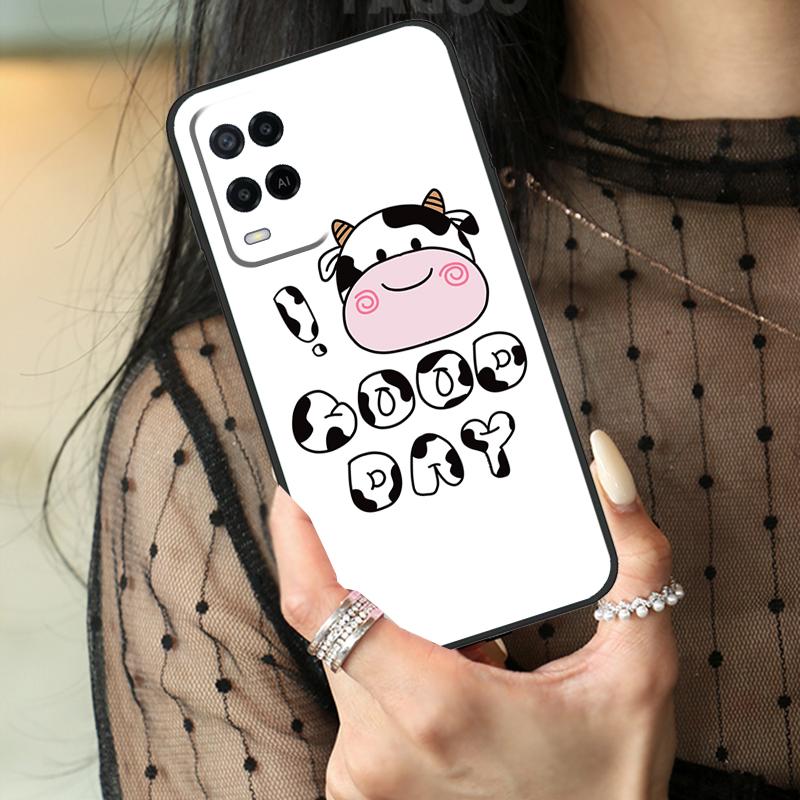 

Milk Cow Skin Print Luxury Case For Oppo A5 Pro A15 A17 A57 A77 A18 A38 A58 A78 A98 A94 A74 A54 A40 A60 A80 A96 A76 A16 OPPO A78 4G