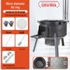 Portable Outdoor Firewood Stove with Large Iron Pot