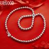 925 Sterling Silver Fashion Beaded Necklace - Banquet Gift Jewelry