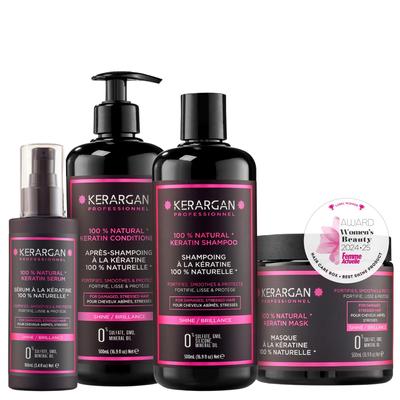 Keratin Shampoo, Conditioner, Mask and Serum Kit - For Dry and Damaged Hair - Sulfate, Paraben and Silicone Free - 1600 Ml