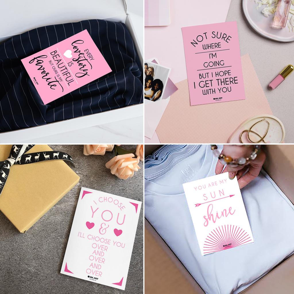 Inkdotpot Lunch Box Notes For Adults Teens, Motivation Inspiration Affirmation Cards, Pack of 36, Unique Assorted Designs (Mermaid