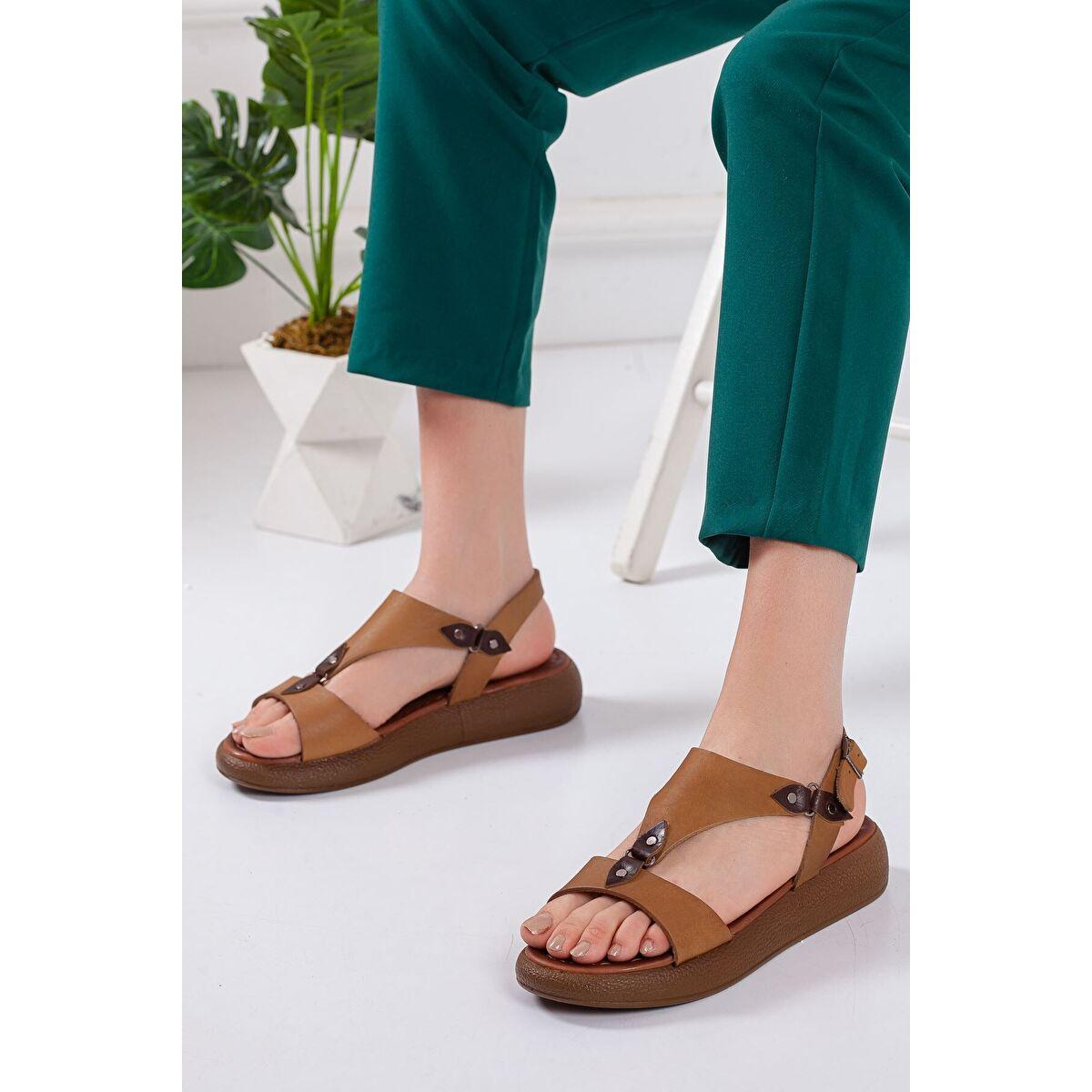 

Кожаные сандалии Ovve Светло-коричневые