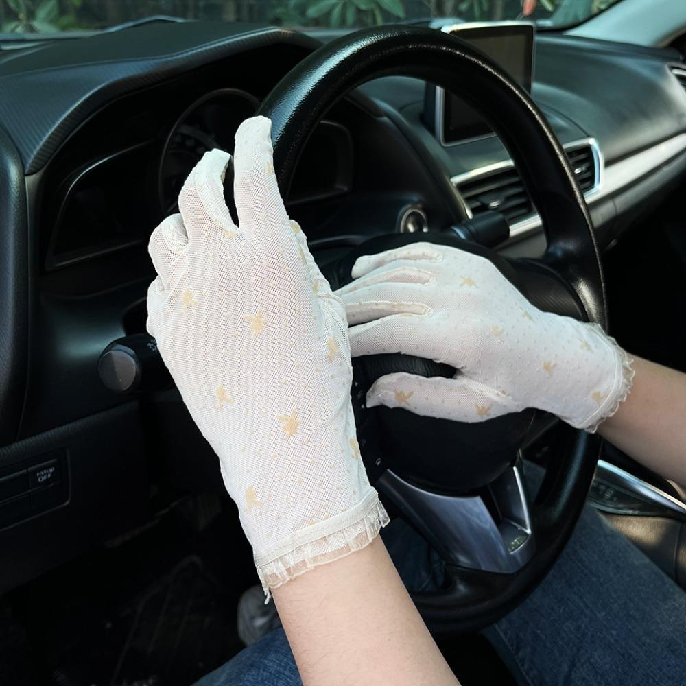 

Anti-uv Bridal Wedding Gloves Highly Elastic Armguard 2024 Riding Driving Gloves Summer C