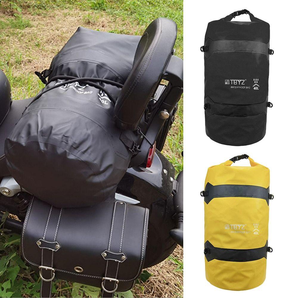 Waterproof Bicycle Rear Seat Bag 40L Capacity Bike Carrier Bag Durable Travel Bag  Adventure Riding
