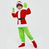 Kids Boys Santa Claus Xmas Green Elf Red Top Pants Hat Sets Children Christmas New Year Cosplay Costumes Performance Role Play Outfit
