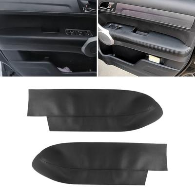 Capa de Apoio de Braço da Porta Dianteira em Couro Preto Para Honda CRV 2007 2008 2009 2010 2011 Acabamento da Capa de Revestimento do Painel do Apoio de Braço da Porta do Carro