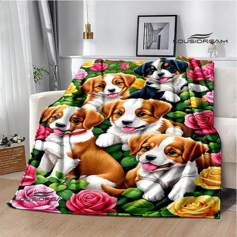 3D Cute dog printed blanket Flannel Warm blankets Soft and comfortable blanket bed linings cubre cama Birthday Gift