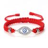 Cross-Border Alloy Bamboo Evil Eye Bracelet: Starry Eyed Woven Couple Bow Design