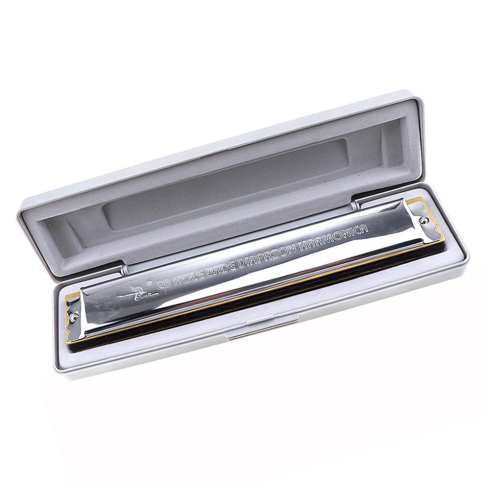 28jamkové komplexní tóny stříbrná harmonika diatonické blues harfa ústní varhany s plastovou krabičkou pro začátečníky