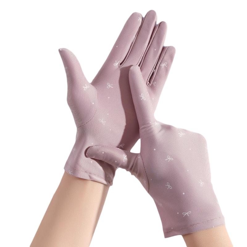 Women Driving Riding Mitten Sunscreen Gloves Female Summer Breathable Elastic for Sun for Protection Glove Fro Lady Girl