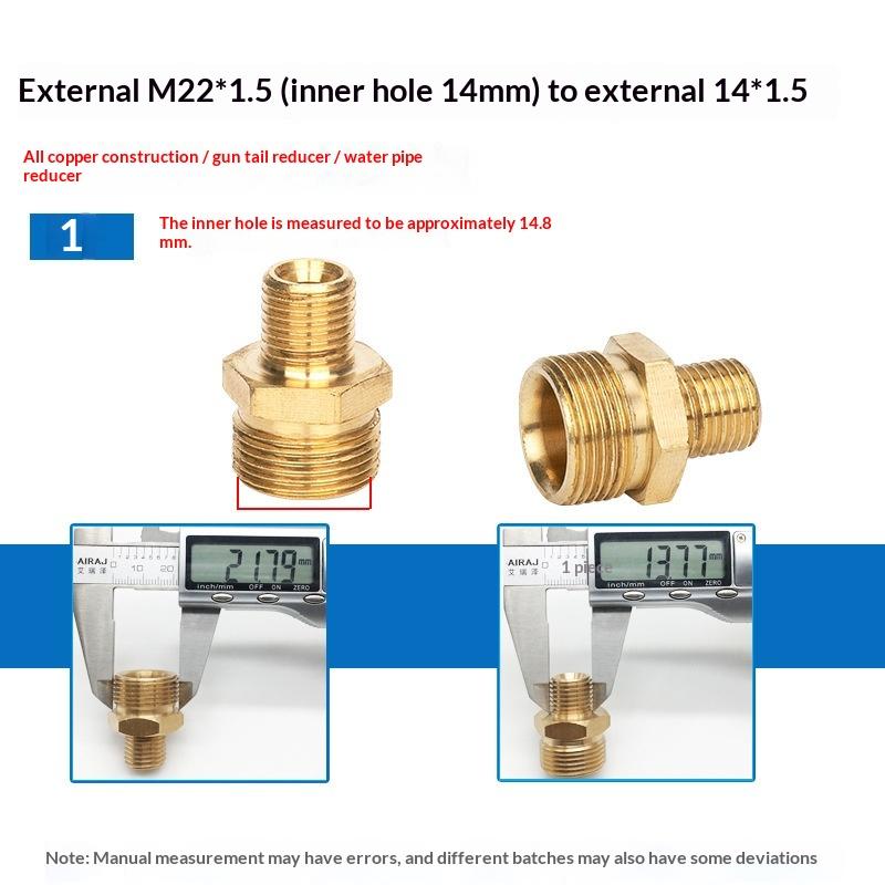 Brass Hose Barb Connector Male to Female Adapter Durable Pipe Fitting for Water Gas Air Tubing Applications