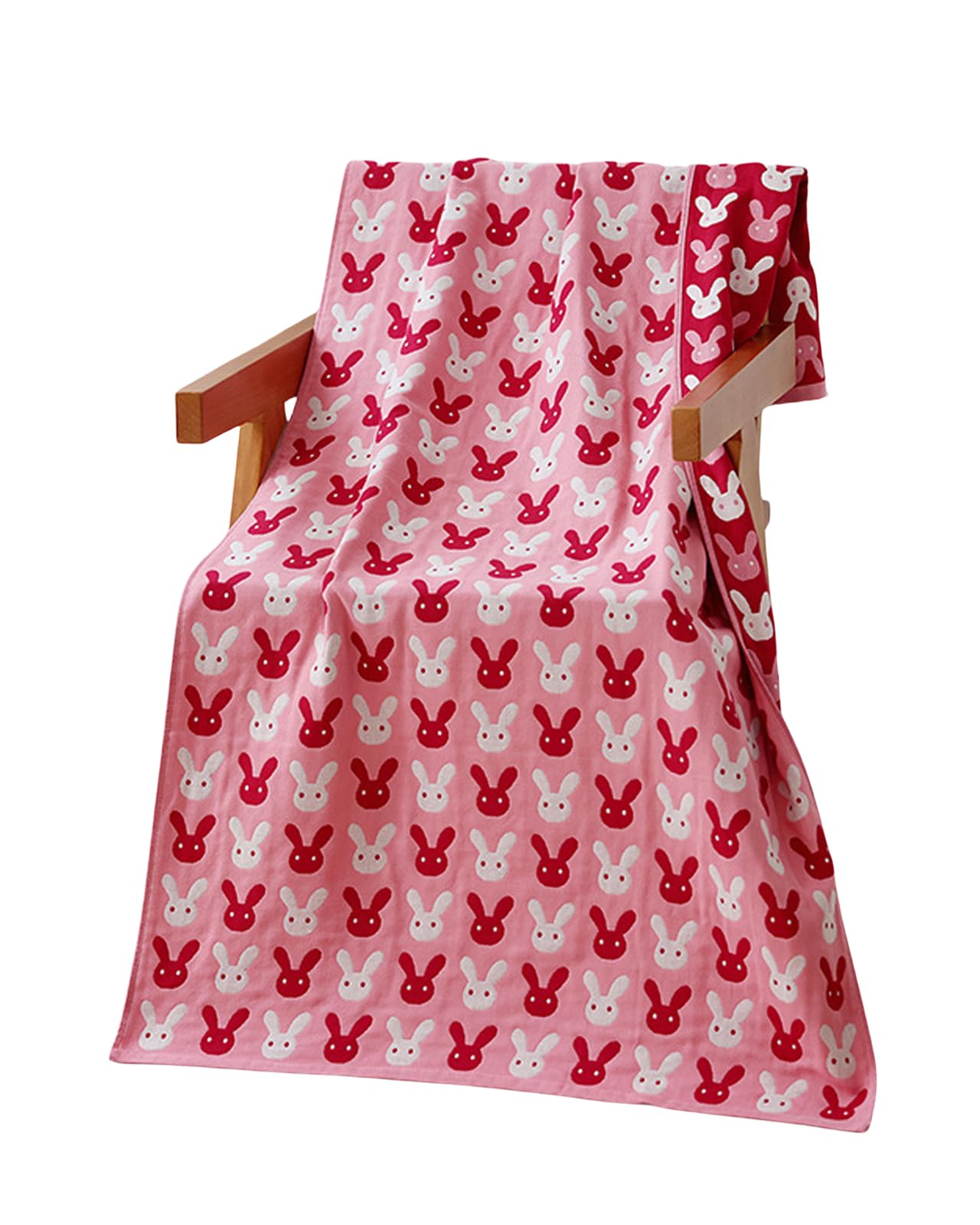 

Тибеми Марлевая Банька Милая Хлопковая Марля Впитывающая и Идеальная для Горячих и Коммерческих Розовый Дизайн с Головой Кролика Хлопковое Полотенце, Пушистое, Большое, Полотенце,