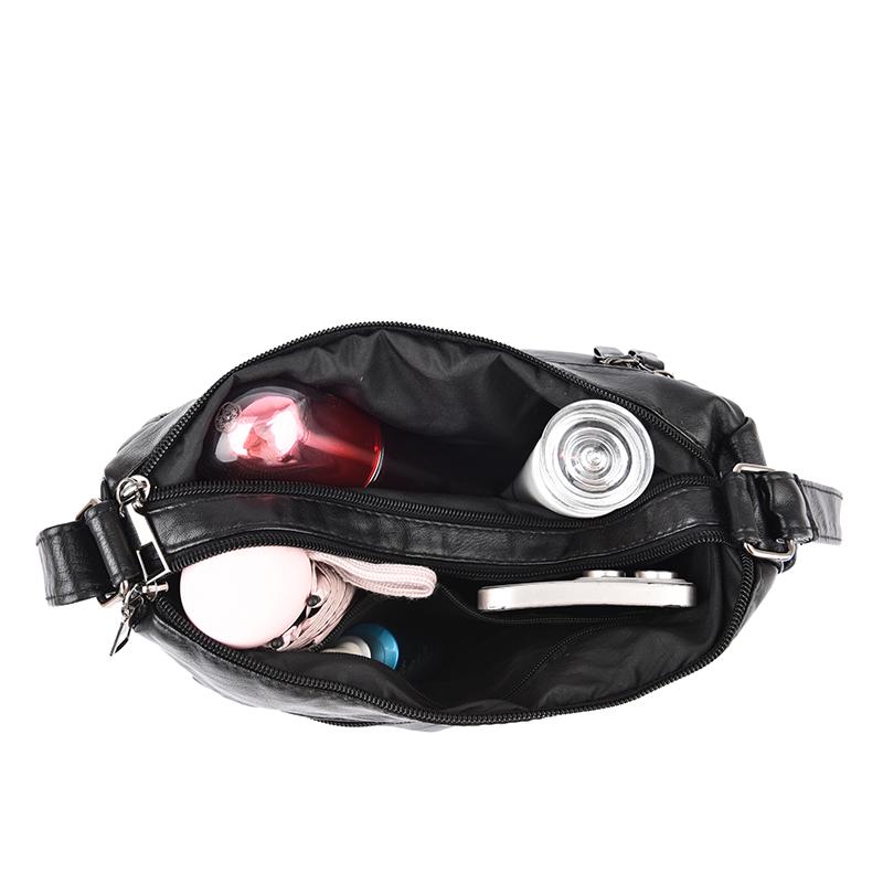 Dameveske Mor Crossbody-veske Stor kapasitet Flerroms Skulderveske