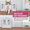 Portal French Cat Door - Stylish No-Flap Cat Door Interior Door for Average-Sized Cats Up to 20 lbs, Easy DIY Setup