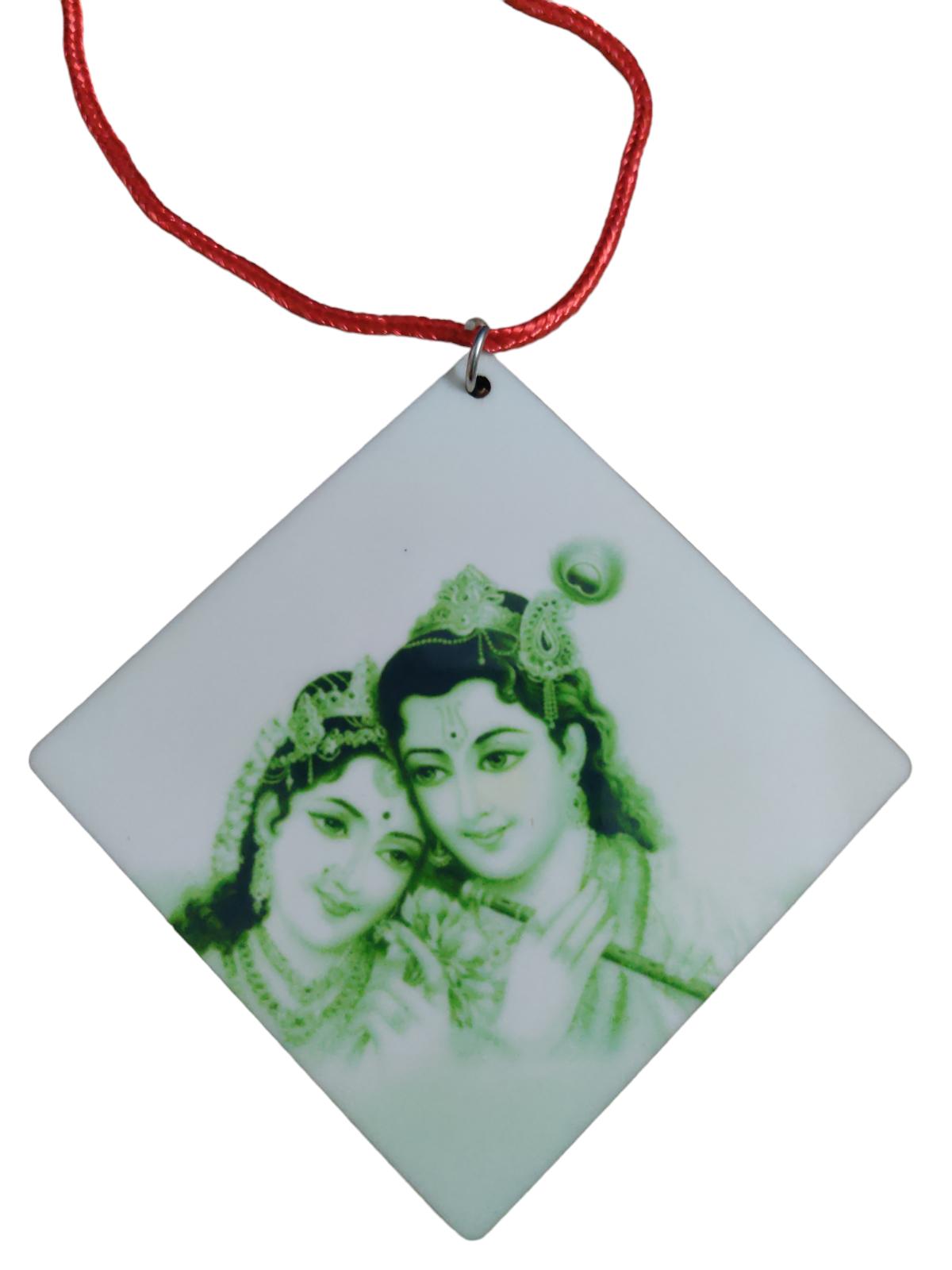 @ Indian Traditional Radha Krishna Car Hanging 3x3 Inch T839 UKR825_60%OFF