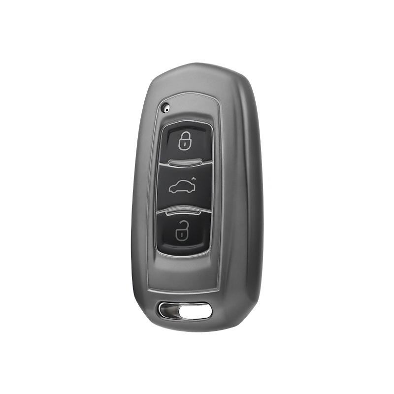 Titanium Gray Key Cover for Geely Models: Emgrand GL, GS, Vision X6, Borui, X3, Binrui, Boyue