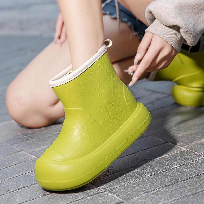 

[Цельный] Сверхлегкие нескользящие водные туфли женские EVA легкие водонепроницаемые туфли теплые рабочие короткие резиновые туфли женские 40-41