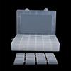 24 Compartments Clear Stackable Plastic Storage Boxes with Adjustable Dividers for Beads Crafts Jewelry Fishing Tackle