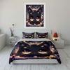 Adorable Fantasy Cat Night Decor Exquisite Three-Piece Bedding Set Gift For Kids And Adults