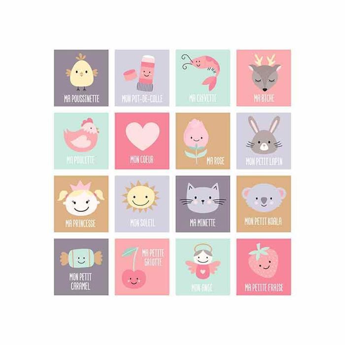 Stickers - My Little Chick - 32 Designs - Children - Mixed - 3.5 Cm