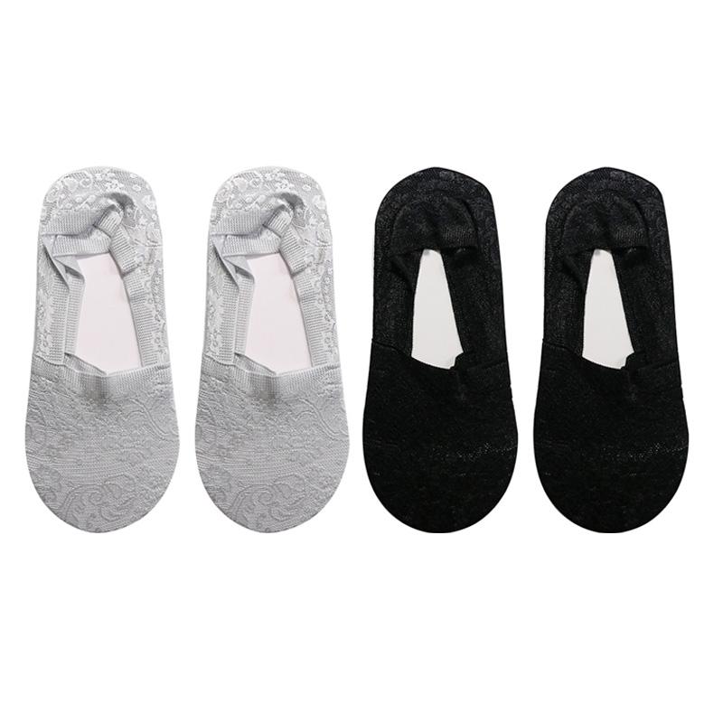1/4 Pairs Fashion Women Girls Summer Socks Style Lace Flower Short Sock Antiskid Invisible Ankle