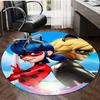 1pc Ladybug Design Printed Area Round Carpet for Bedroom Living Room Home Decor Rugs Mat Non Slip Mat Rug for Bedside