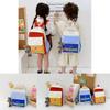 Charming Dual Color Kids Backpack Made Of Durable Canvas Perfect For School Use