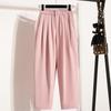 DIMANAF Übergröße Sommer Lange Hosen Damen Locker Elastischer Bund Freizeithosen Neu Einfarbig Hosen