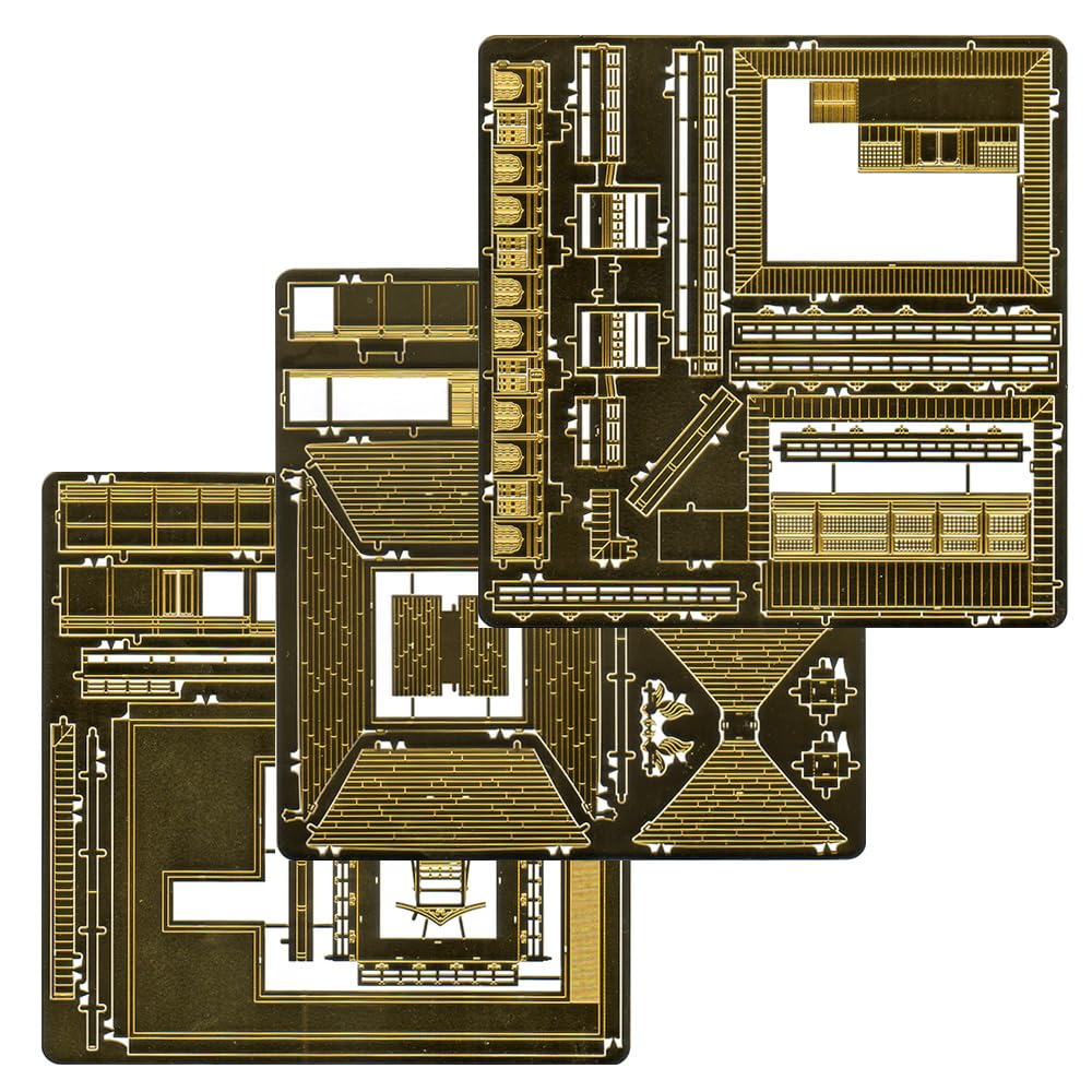 Tenyo Metallic Nano Puzzle, Famous Castles and Historical Buildings Series, World Heritage Site, Kinkakuji Temple (T-MN-006G), Stainless Steel, No