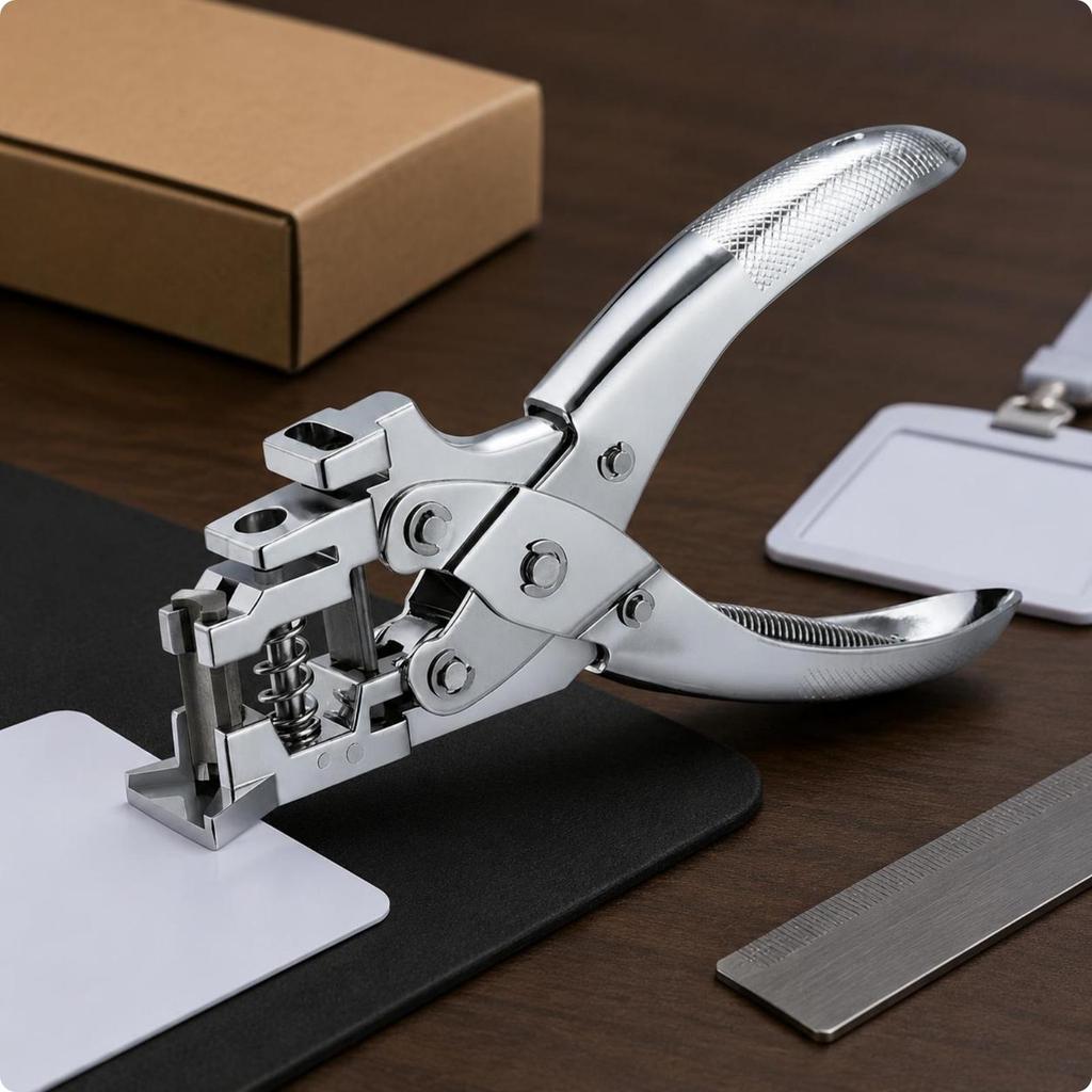 PVC Card Versatile Punch in 1 Plier Badge Hole for Print Shop, Craft Room
