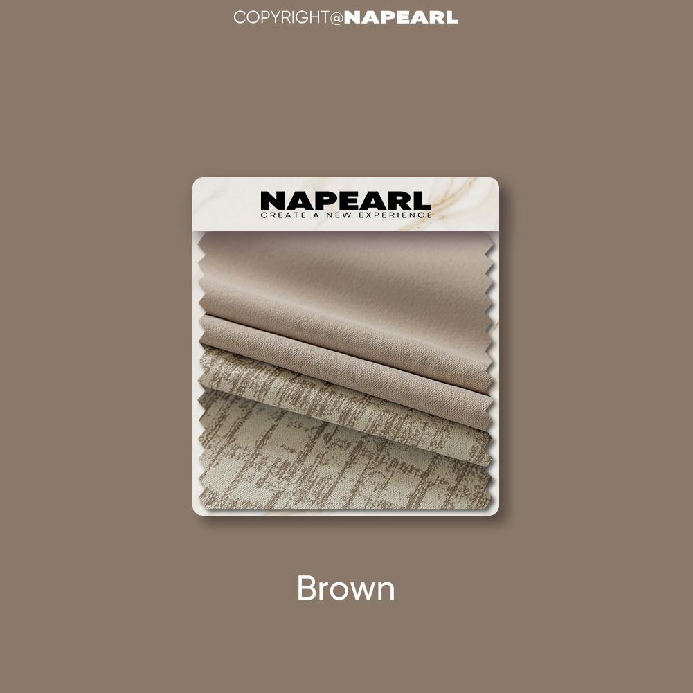 

1PC NAPEARL середнього старовинного стилю Французька розкіш Прості та сучасні бічні зрощення друкованих штор для спальні Вітальня Домашній декор (75+125)x260cm коричневий