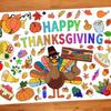 Muswarm Coloring Poster Tablecloth, Giant Poster,Paper Thanksgiving Coloring Banner Games and Family Activities, for Party Decorations,