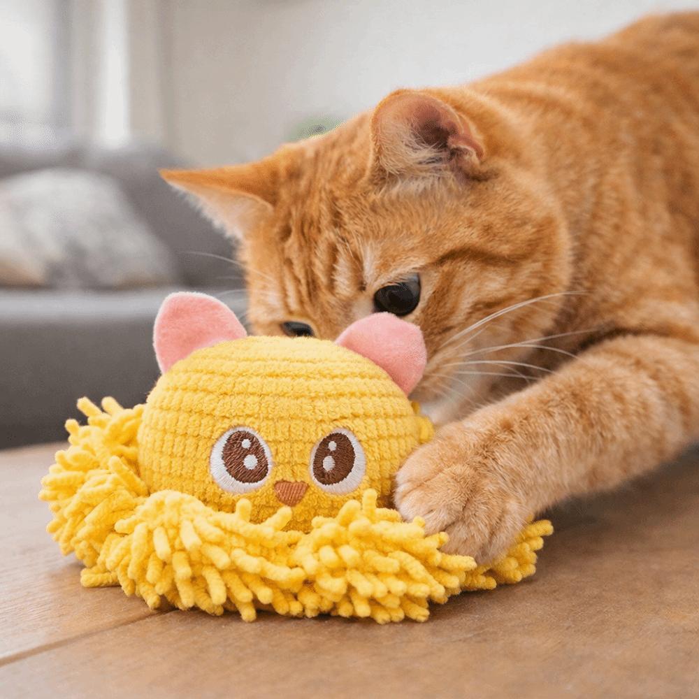 Cartoon Dog Plush Chew Toys Bite Resistant Teeth Cleaning Toy Cute Pet Plush Toy  for Cats and Dogs