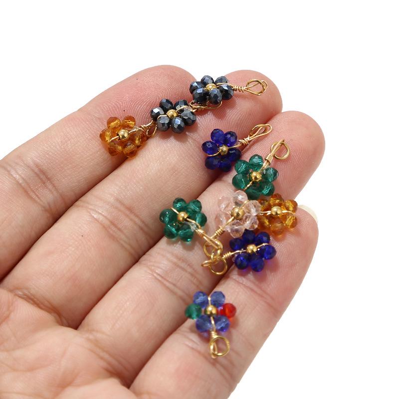 Stainless Steel Colorful Flower Pendant Charm for DIY Jewelry: Necklace, Earrings, Bracelet Accessories
