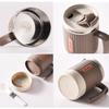 Heat-resistant Stainless Steel Water Cup Seal Lid Spoon Thermal Insulation Cup  Students Use