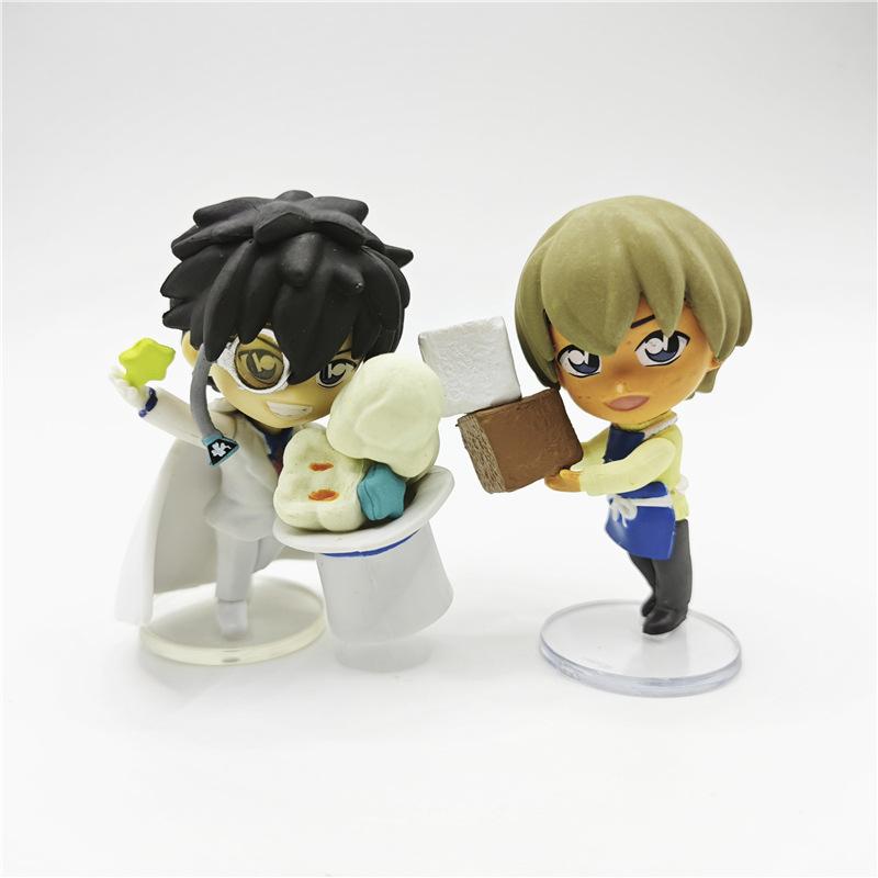 8 sztuk Detektyw Conan Czas na Ciasto Ai Haiboro Ran Mori Shuichi Akai Figurka Akcji Model Zabawka Lalka Figurki Anime Kolekcjonerski Ozdoba Prezent