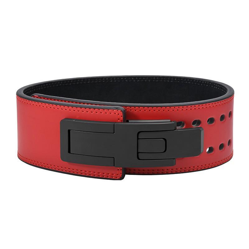 Cowhide Bodybuilding Exercise Squat Hard Pull Strength Weightlifting Professional Lever Buckle Belt Protection Power Waist