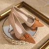 - Color matching high heels New autumn and winter suede Korean version fashionable and sexy pointed stiletto shoes