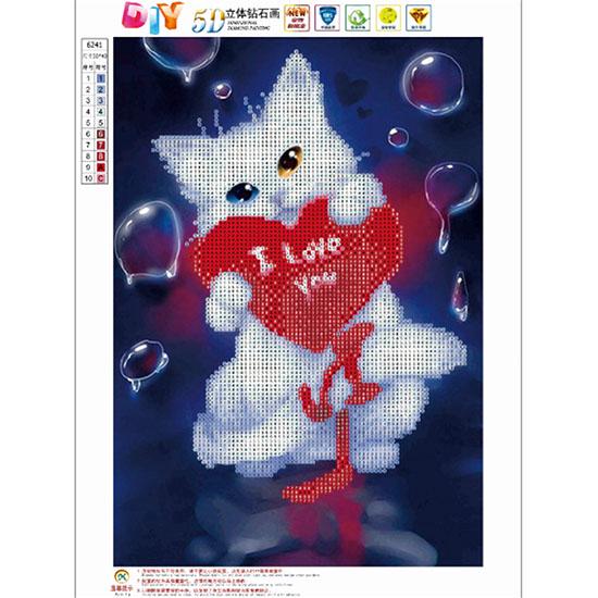 

HUACAN круглая дрель 5D алмазная живопись вышивка крестиком кошка Алмазная вышивка подарок ручной работы Алмазная мозаика настенное искусство 30*40 cm