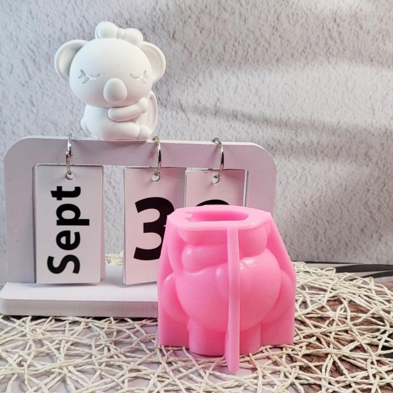 Silikon-Kerzenformen in Koala-Form zur Herstellung von Kerzen, Seife, Schokolade, Süßigkeiten, Kuchen, Heimdekoration, Epoxidharz-Silikonformen