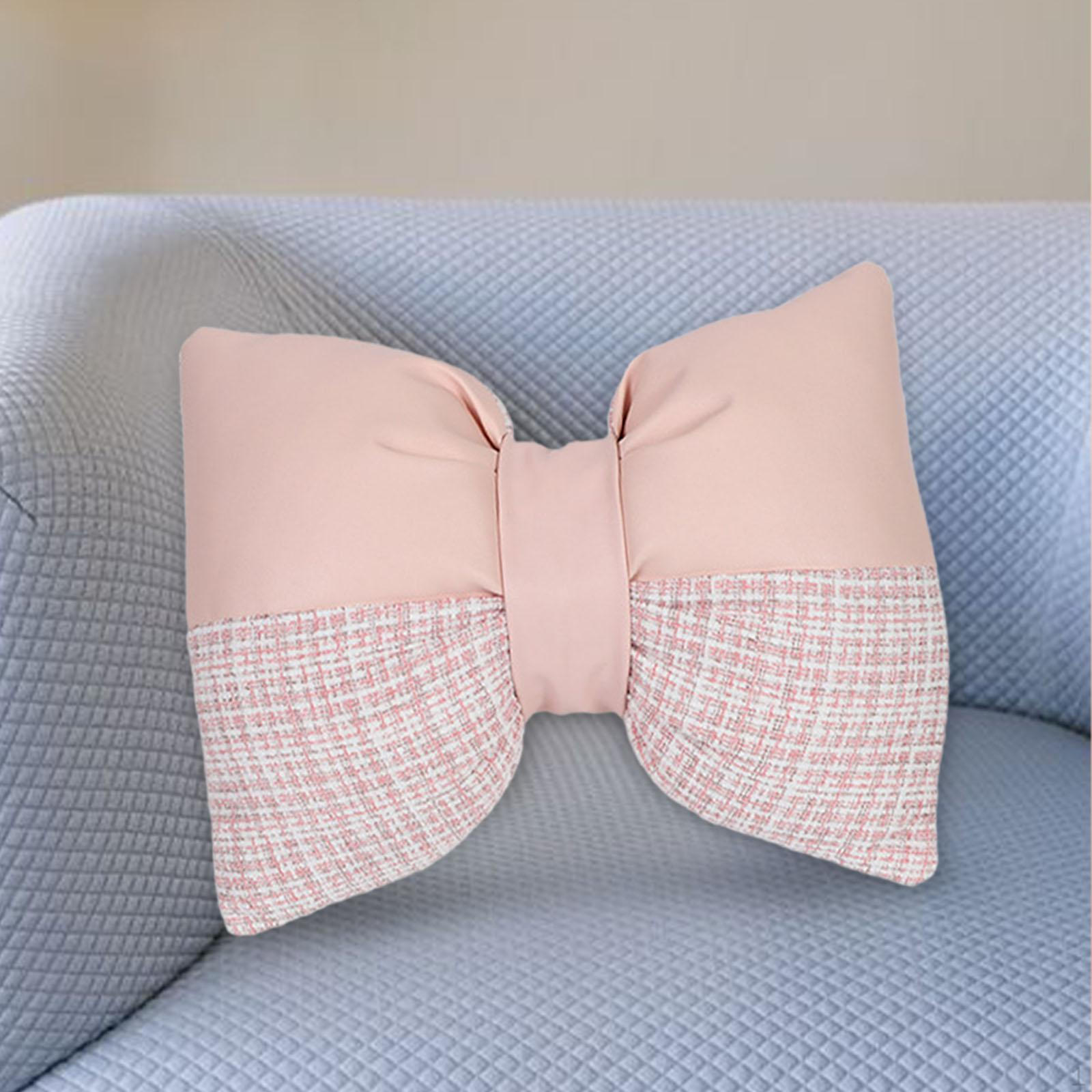 

Aesthetic Creative Comfortable Decorative Bow Pillow for Sofa Living Room Office Chair Bed Pink