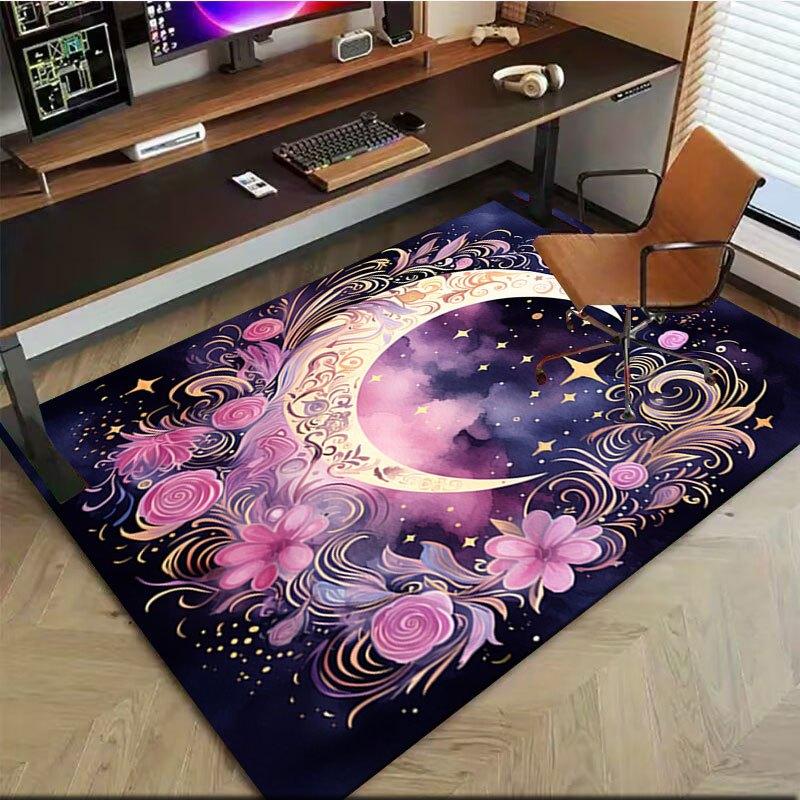 """Verzauberter Halbmond Wandkunst""": Himmlische Fantasy Dekoration"Büromatte Heimdekoration Bürostuhl Teppich für Büro ph20