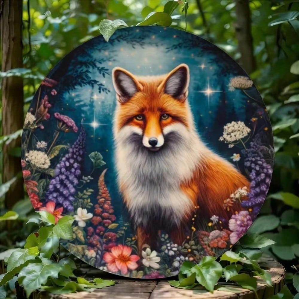 Retro Fox Metal Wall Art Sign Home Kitchen Cafe Decor